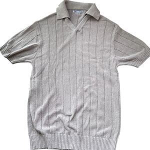 Men's Zara Crochet Cream/Beige Top - Size M